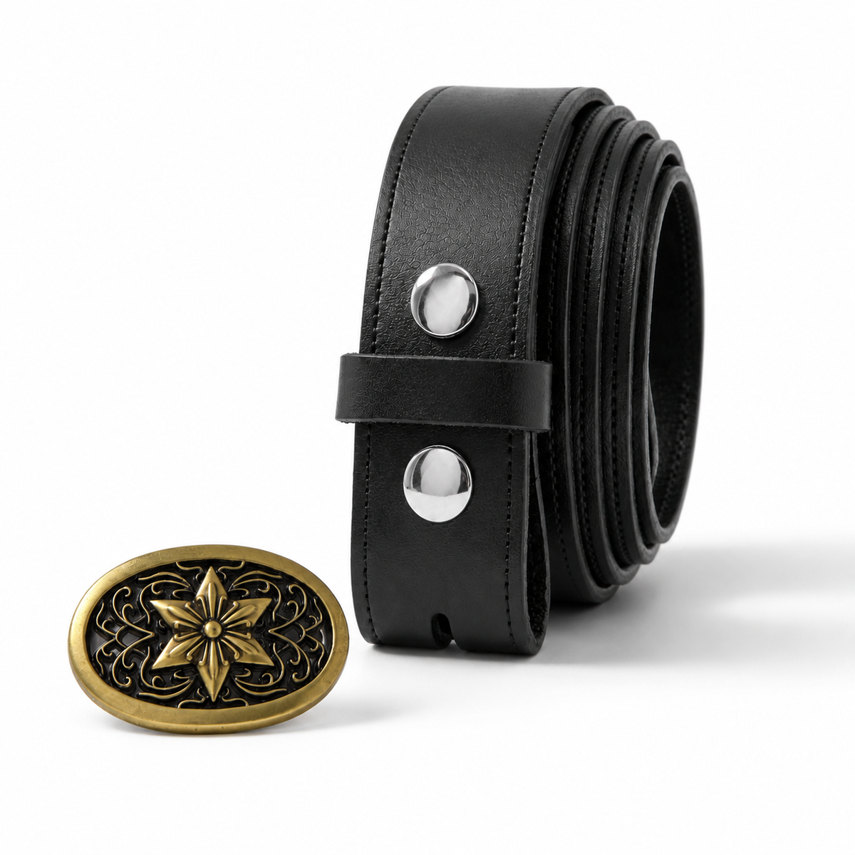 38mm 1.5" Leather Belt With a Buckle Ready To Fit