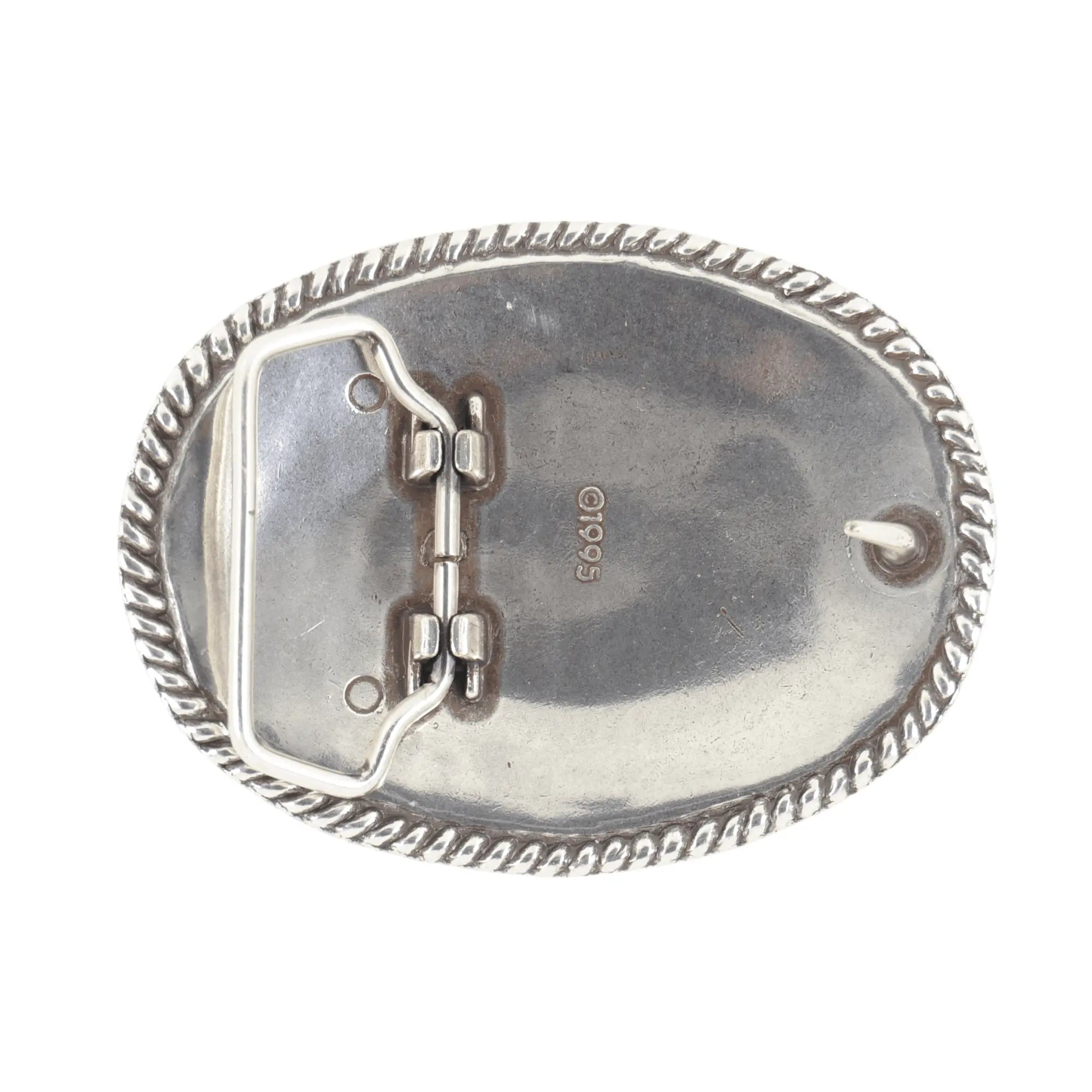 rear of western belt buckle