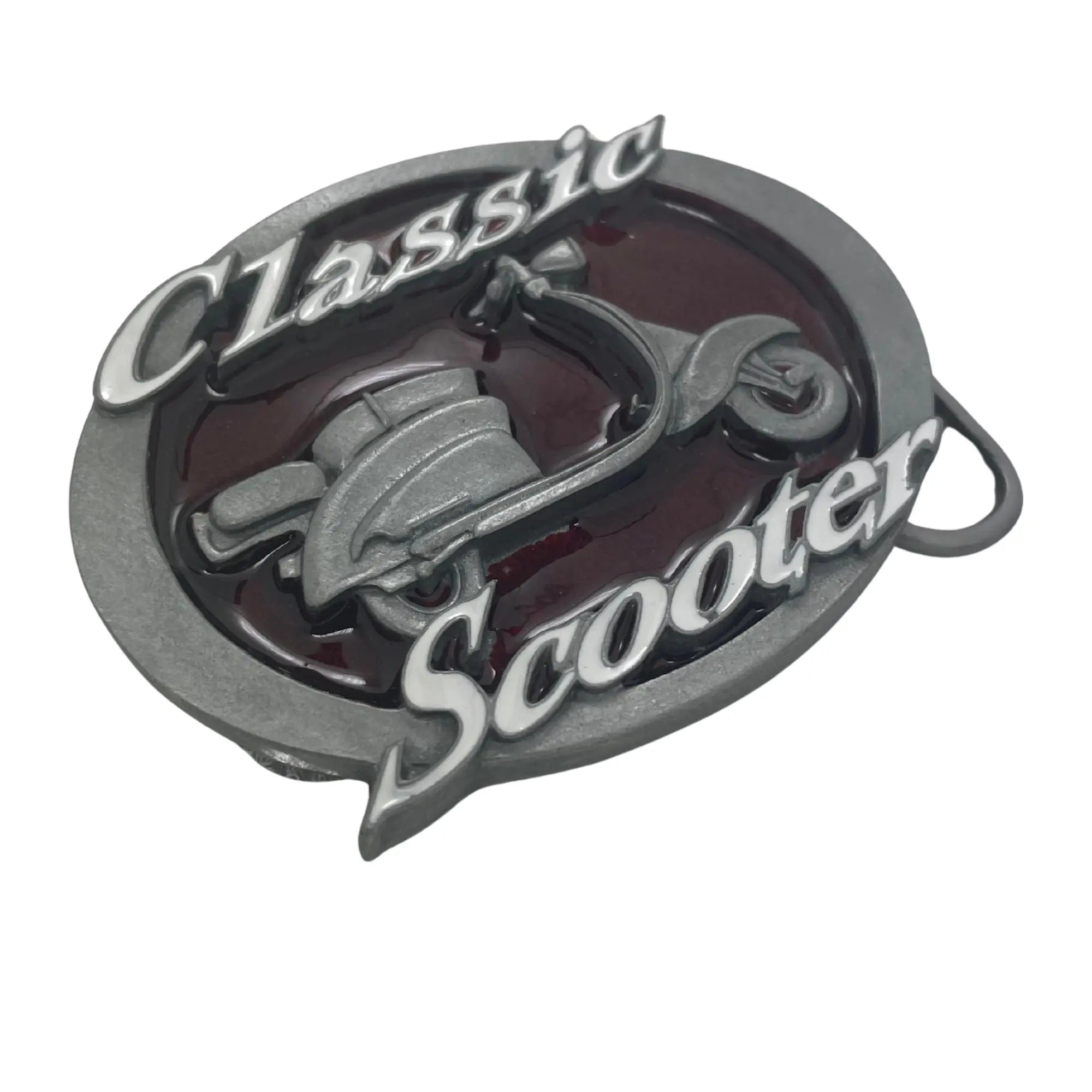 Red Classic Scooter Belt Buckle Flash My Buckle