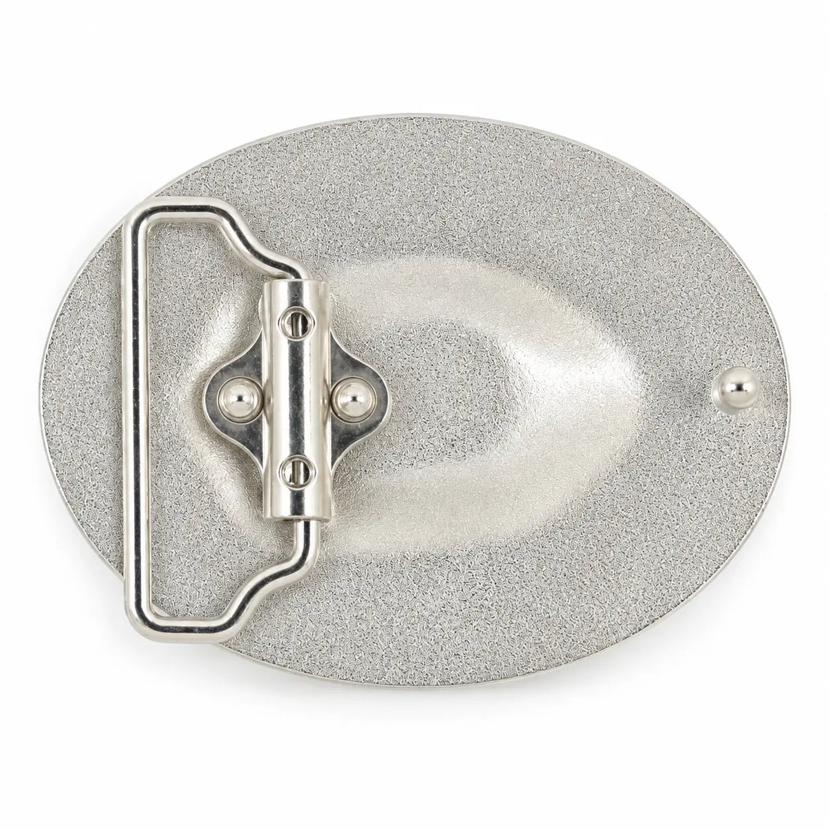Rear of Welsh dragon belt buckle showing belt loop and fastening stud