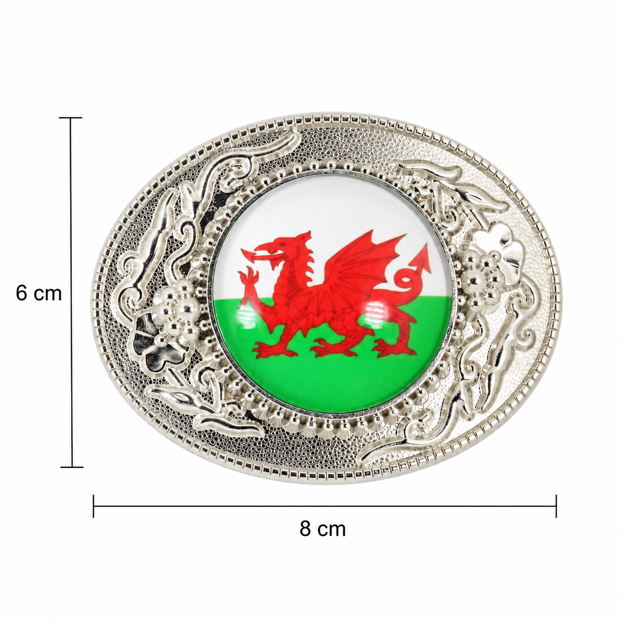 Welsh dragon belt buckle size guide