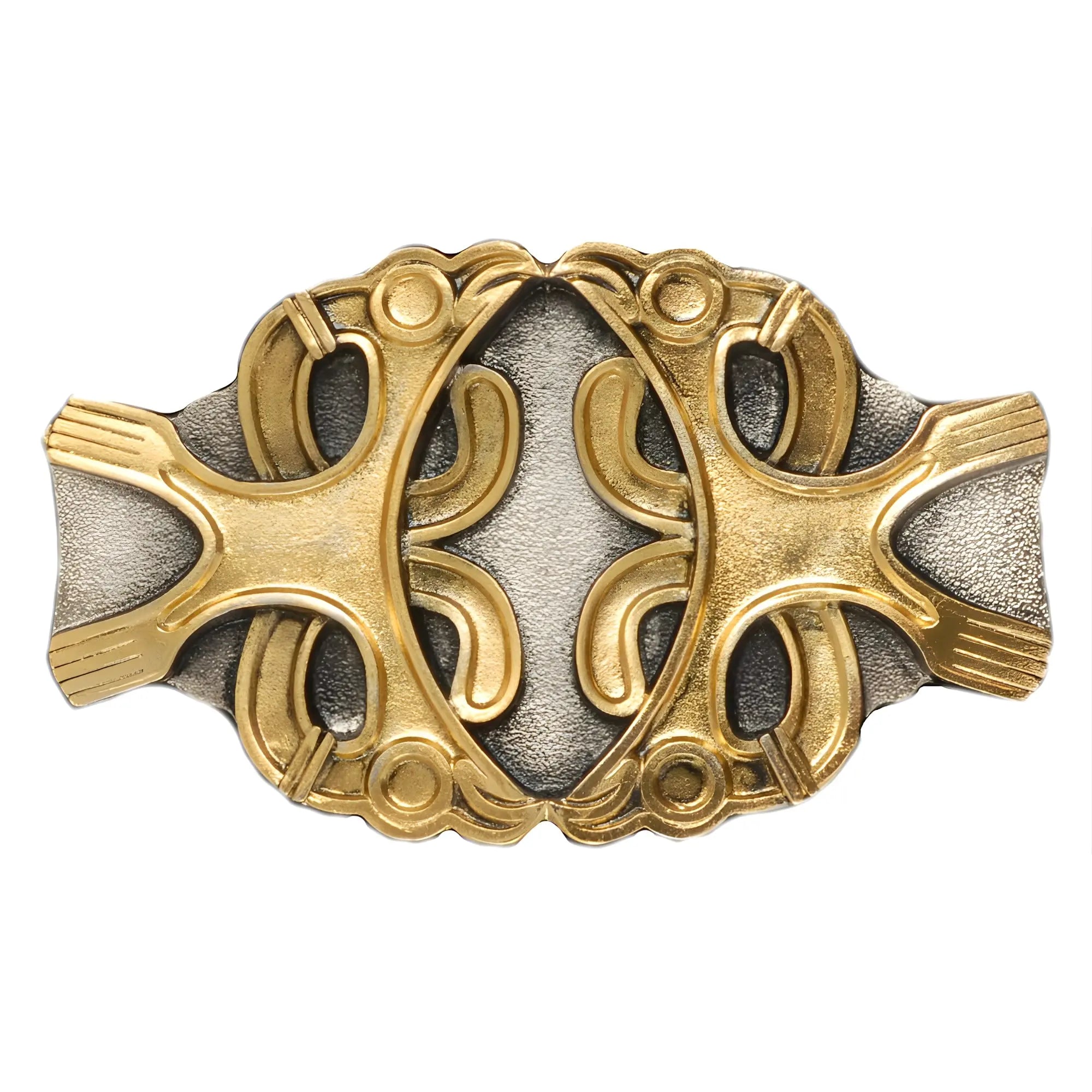 Celtic Silver & Gold Belt Buckle Flash My Buckle