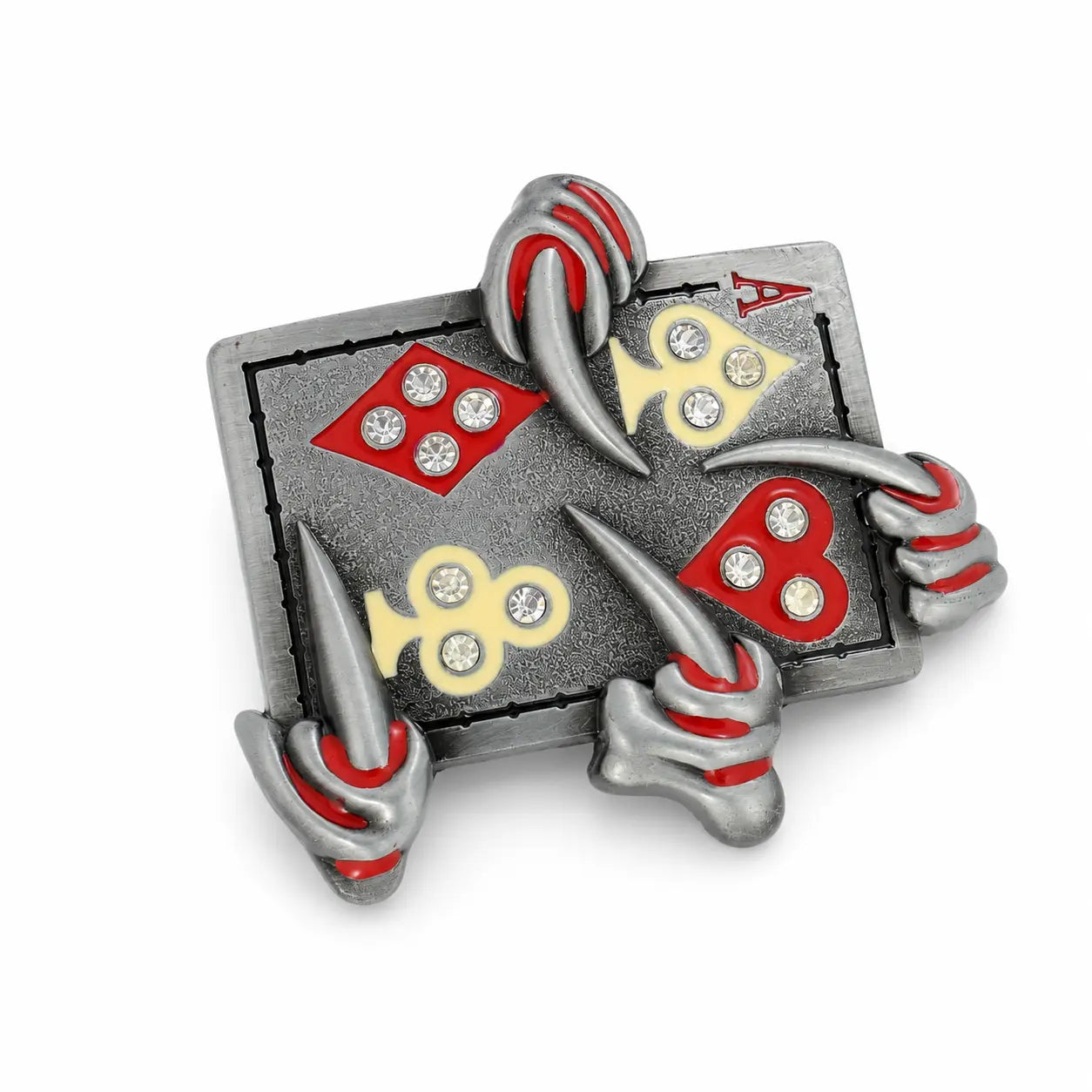 Ace Playing Cards Belt Buckle | Crystal Detail | Rock Style - Flash My Buckle