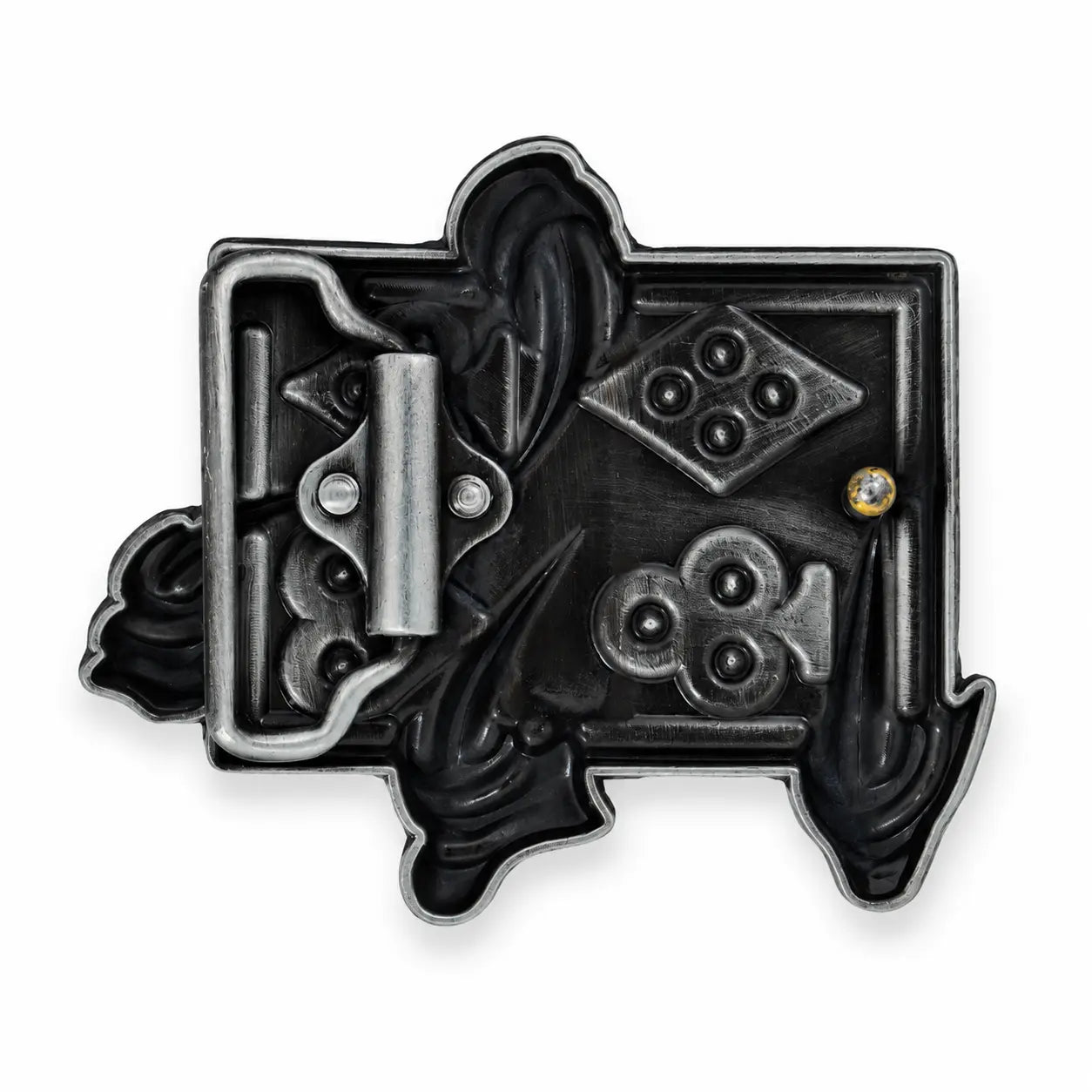 Ace Playing Cards Belt Buckle | Crystal Detail | Rock Style - Flash My Buckle