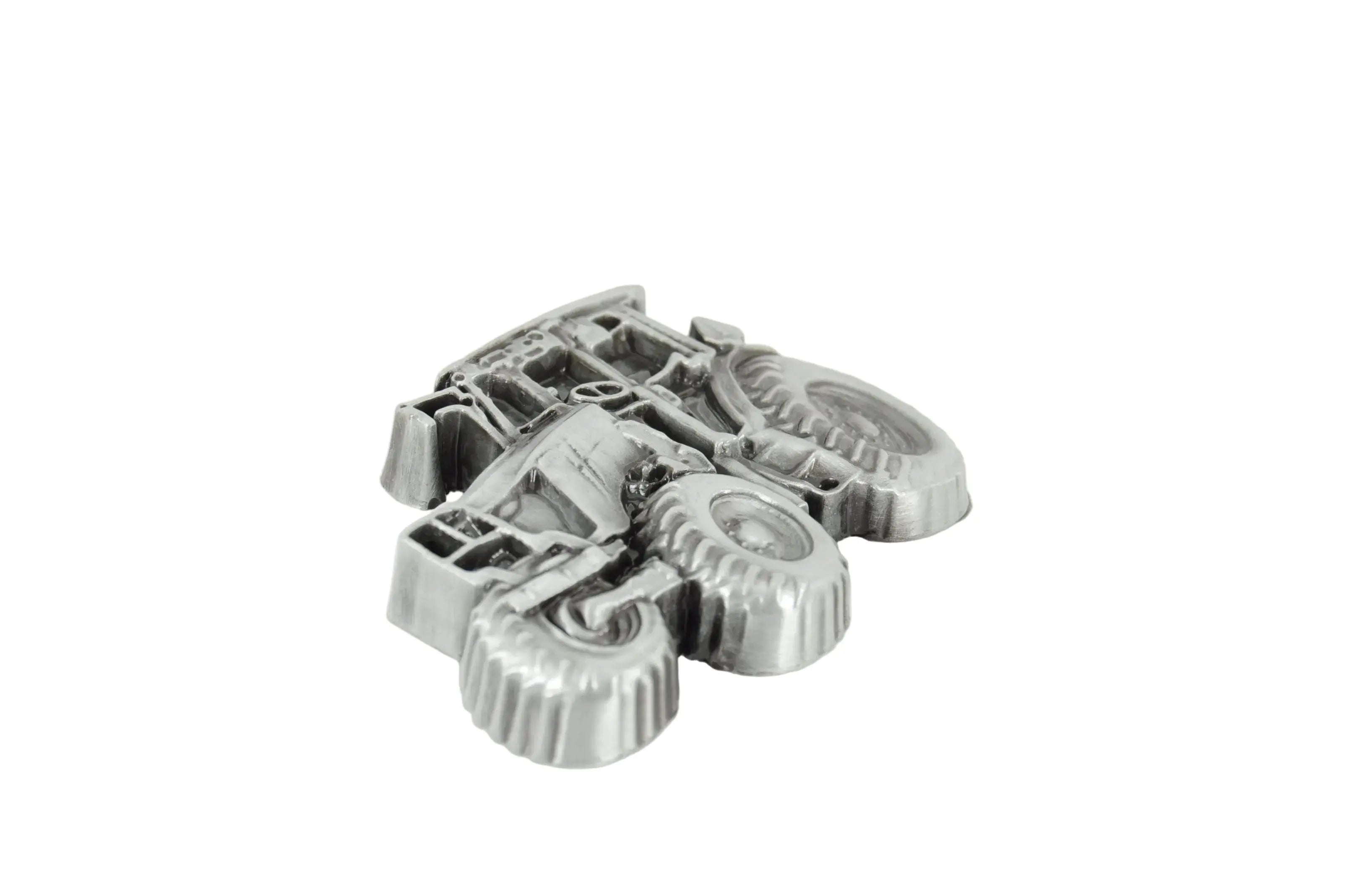 Tractor belt buckle on a white background