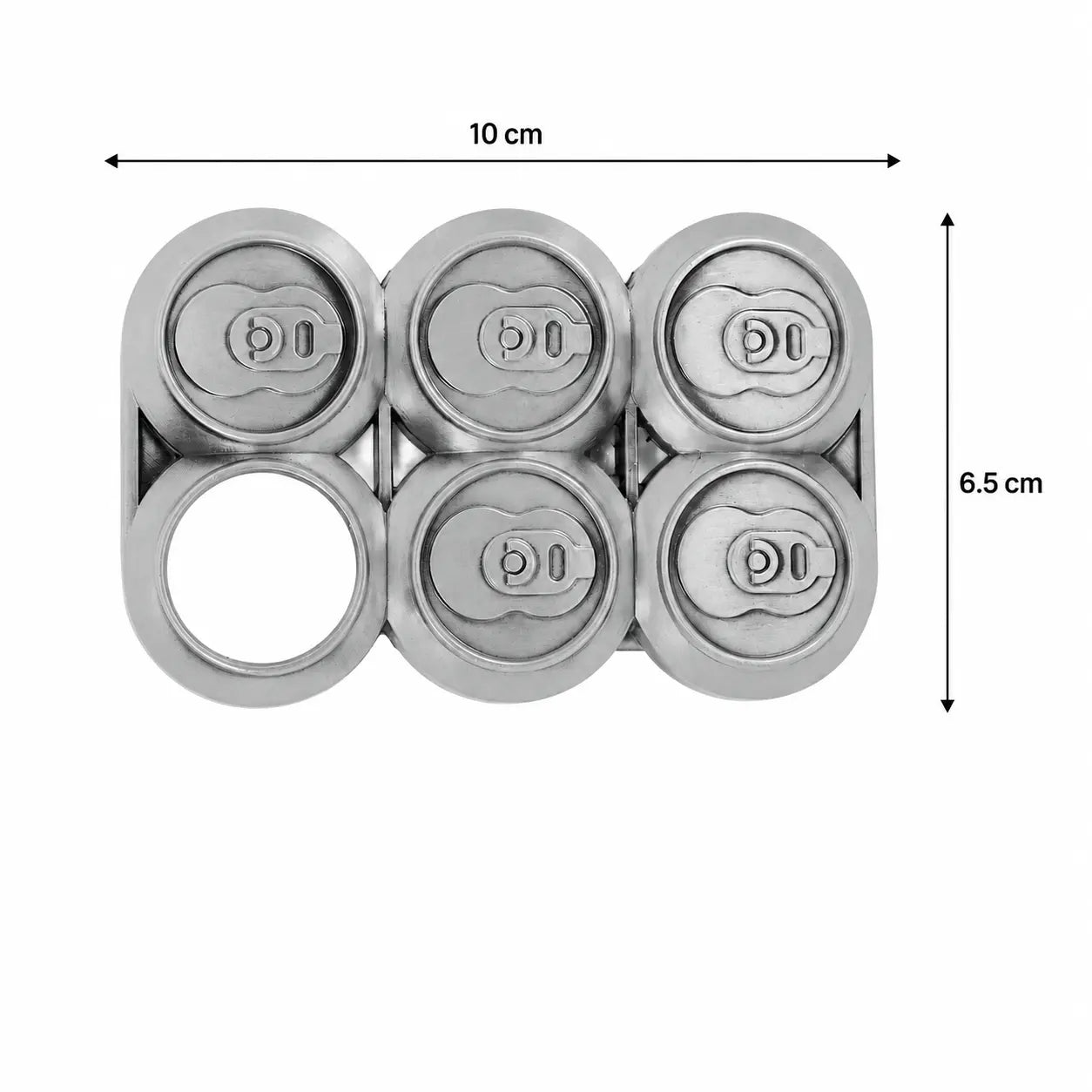 sux cans belt buckle with dimensions labeled on a white background