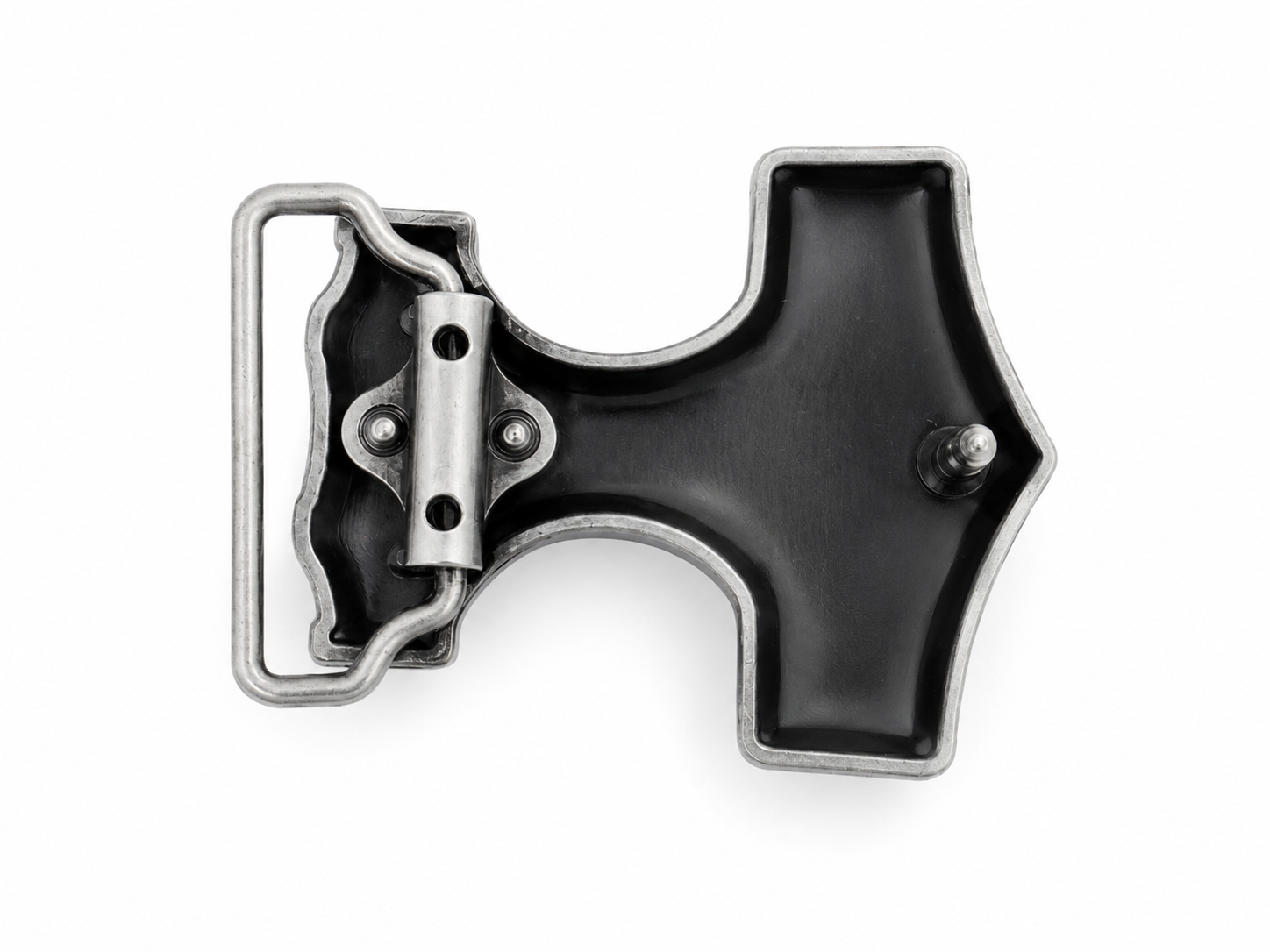 Rear of the anchor belt buckle on a white background
