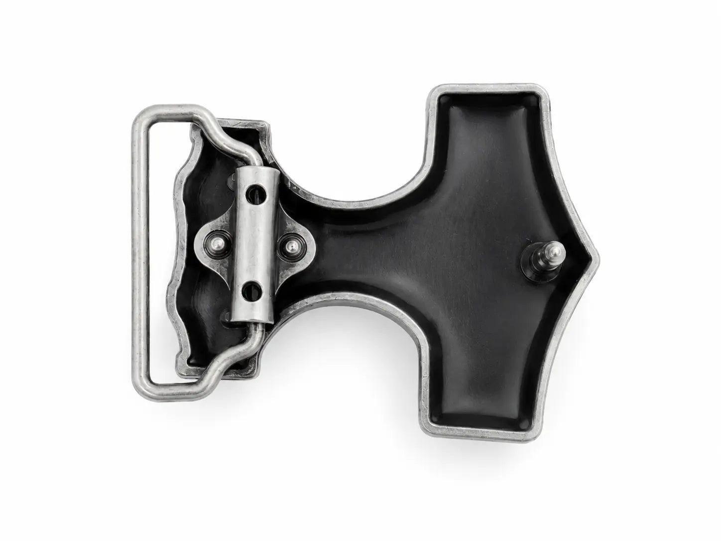 Rear of the anchor belt buckle on a white background