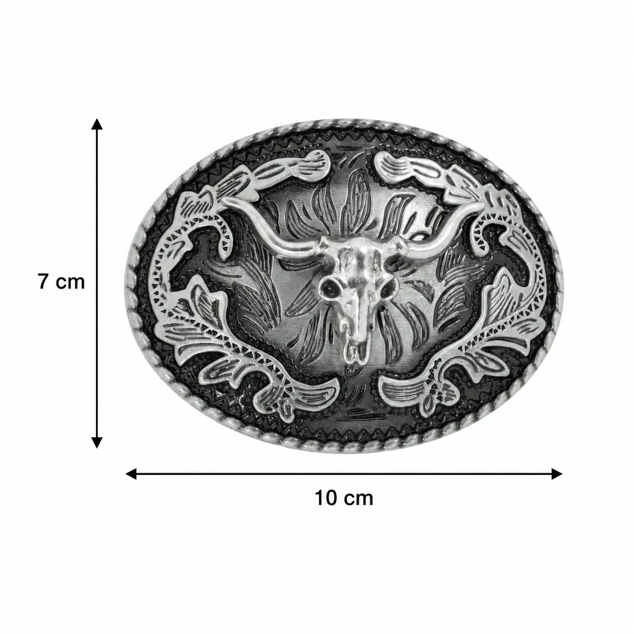 oval longhorn belt buckle sizes