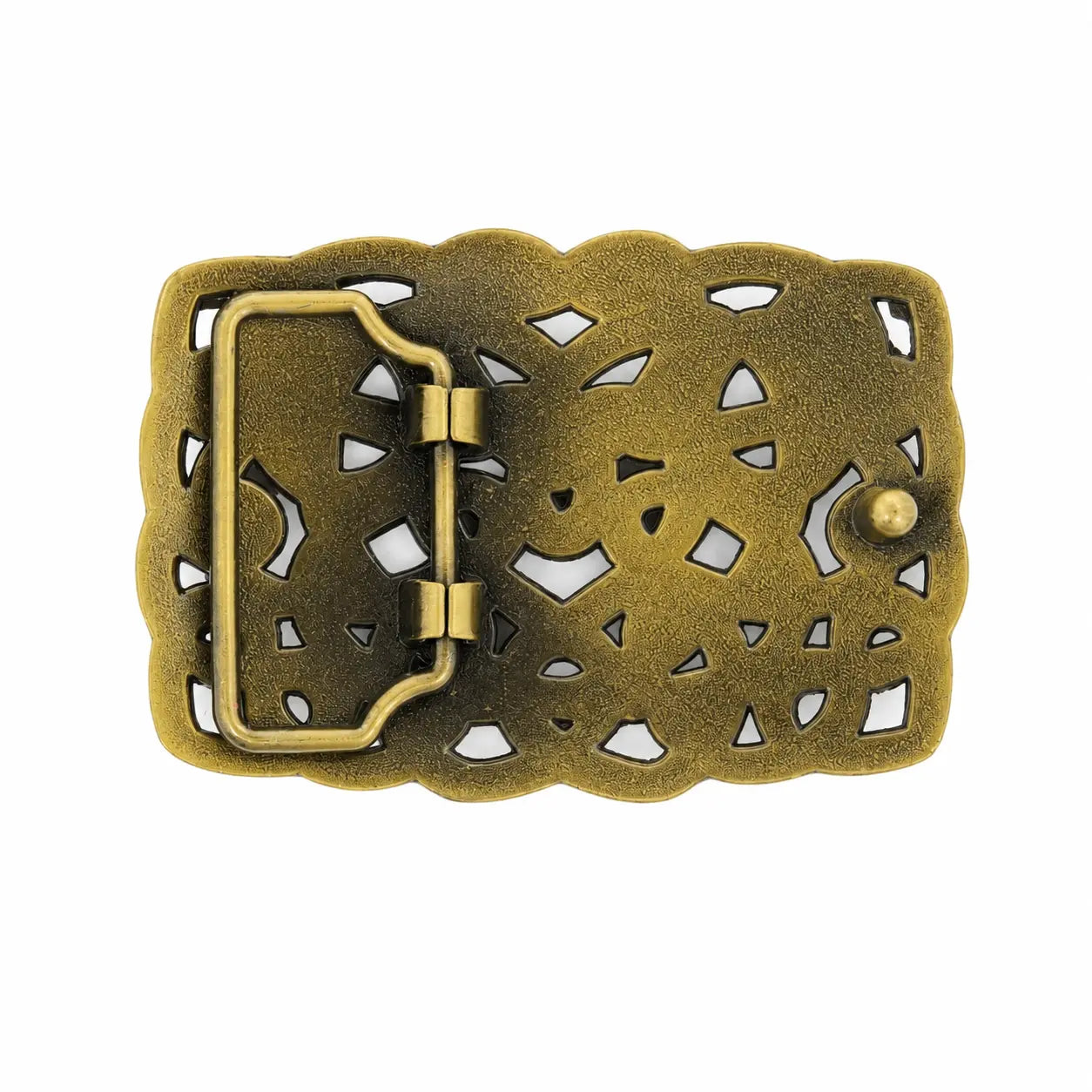 Celtic Knot Belt Buckle | Open Cut Knotwork Design | Antique Silver or Brass Flash My Buckle