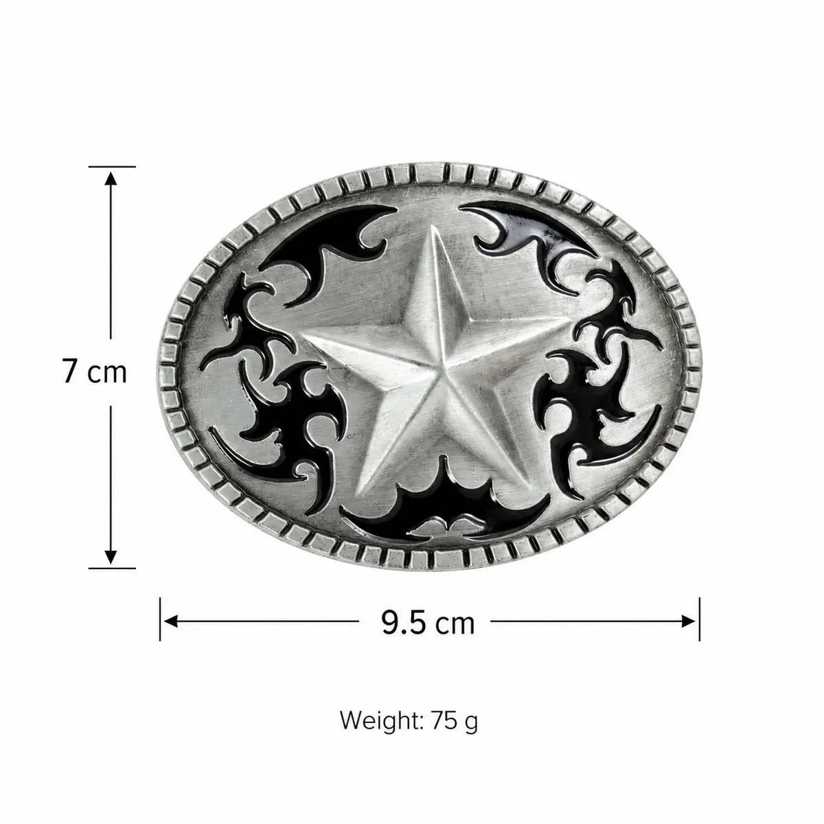Lone Star belt buckle size guide