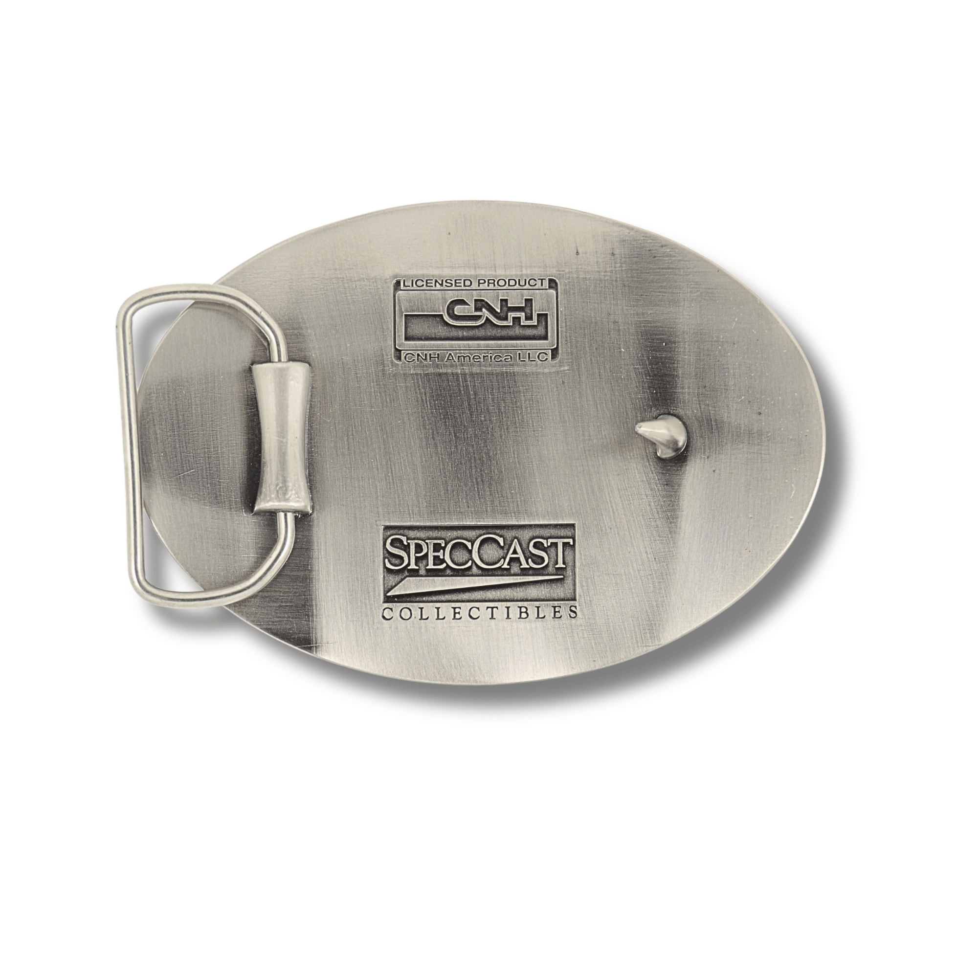 Belt buckle with SpecCast Collectibles branding on a white background