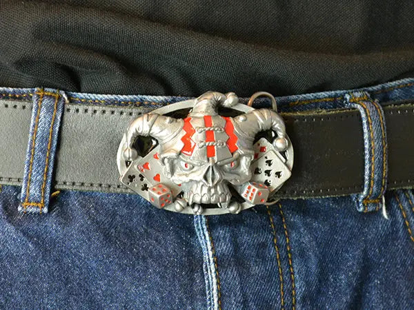 Jester Skull Belt Buckle Flash My Buckle