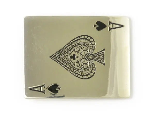 Ace of Spades Belt Buckle – Silver