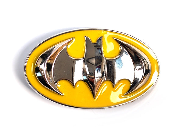 Batman Belt Buckle – Yellow & Chrome Shield