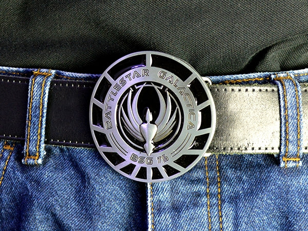 Battlestar Galactica Belt Buckle – Chrome BSG Logo