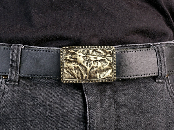 Arts & Crafts Belt Buckle – Bronze Pattern