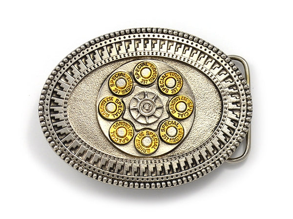 Bullet Chamber Belt Buckle – Revolver Style