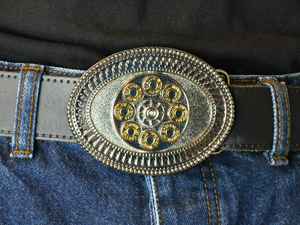 Bullet Chamber Belt Buckle – Revolver Style