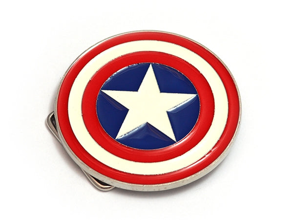 Captain America Belt Buckle – Vibranium Shield Style
