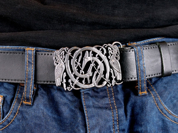 Celtic Belt Buckle – Twin Birds Design