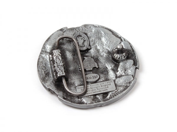 Intertwined Celtic Birds (Black & Silver) Belt Buckle