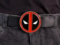 deadpool belt buckle on a belt