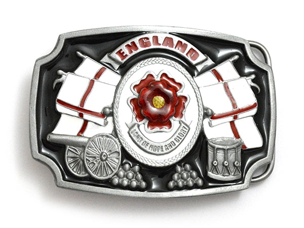 England Rose and St George Cross Belt Buckle