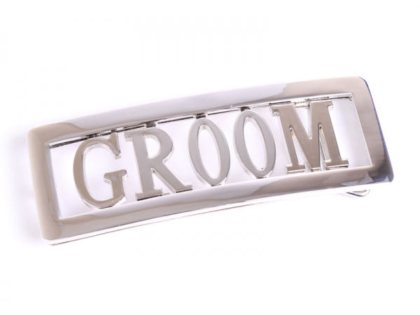Groom Personalised (Chrome) Belt Buckle