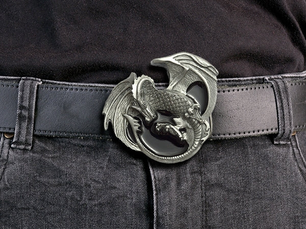 Senga Dragon Pewter Belt Buckle