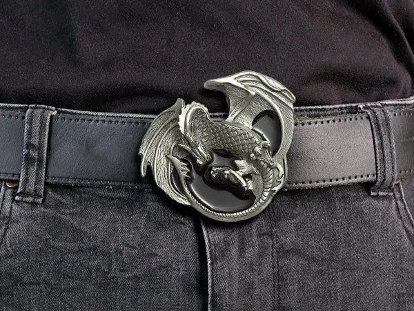 Senga Dragon Pewter Belt Buckle