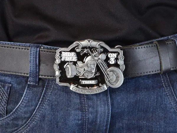 Trike - Ride Free on 3 Belt Buckle