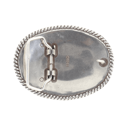 rear of western belt buckle
