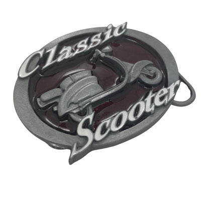 Red Classic Scooter Belt Buckle