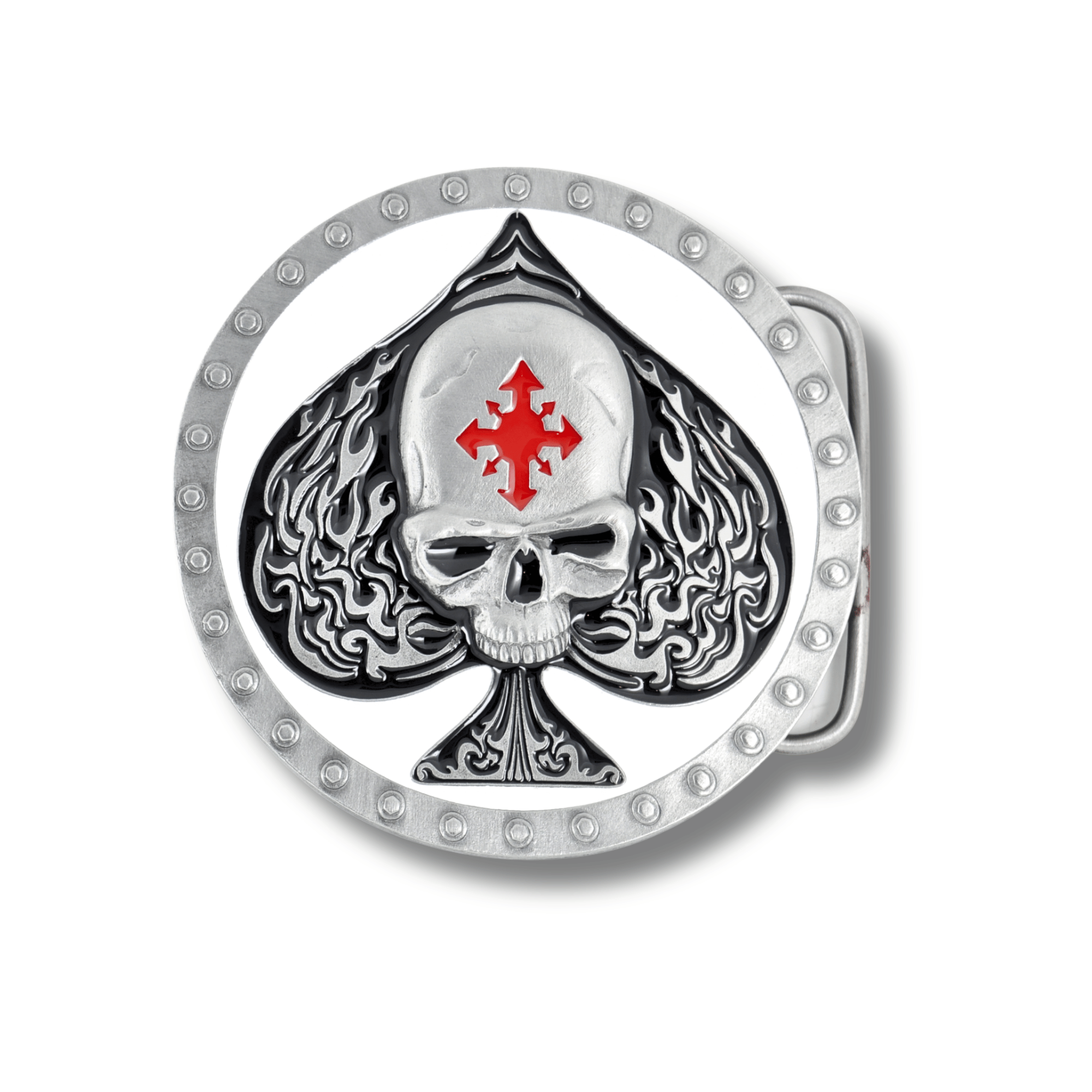Skull Ace of Spades Belt Buckle