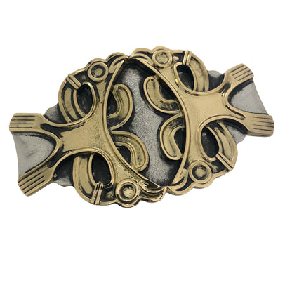 Celtic Silver & Gold Belt Buckle