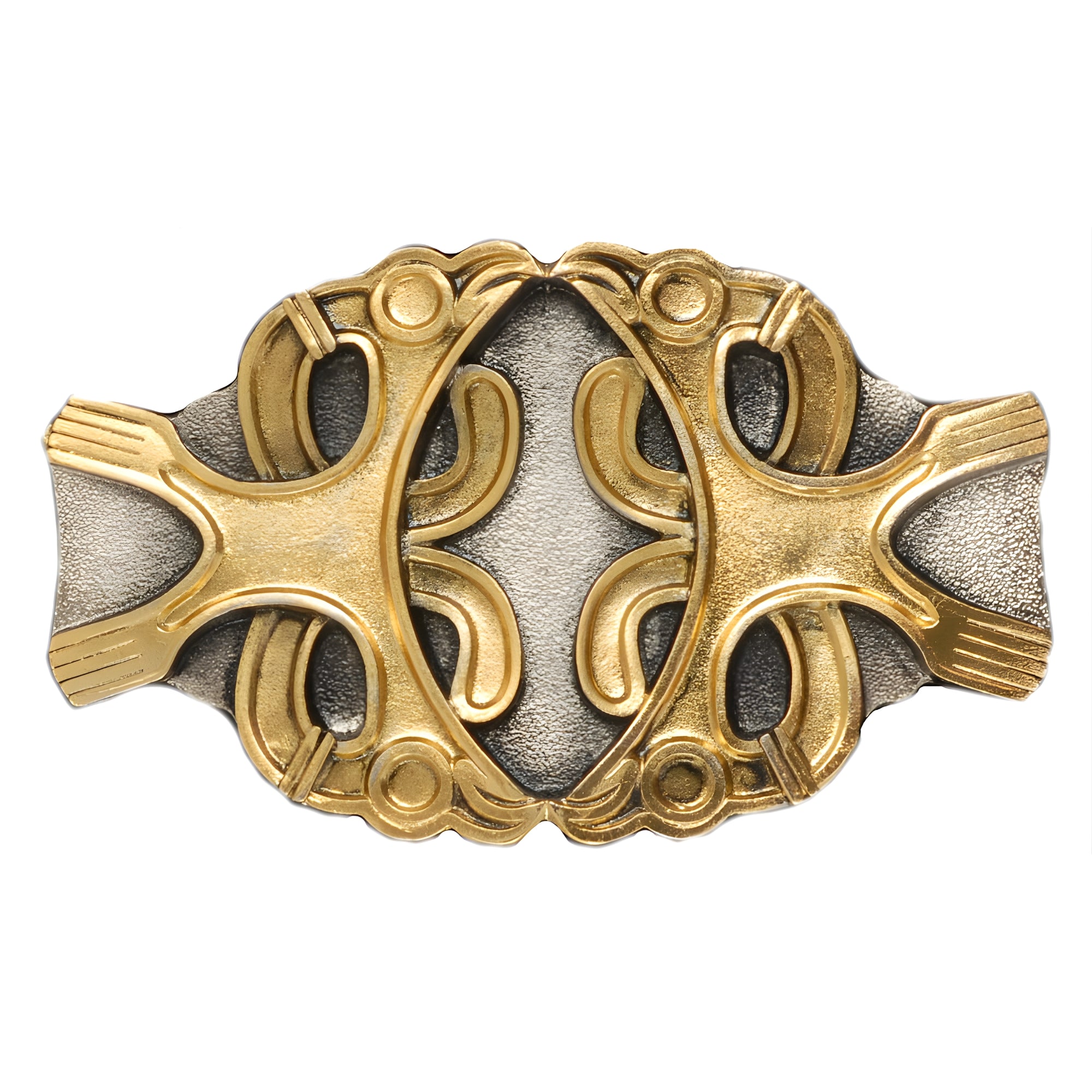 Celtic Silver & Gold Belt Buckle