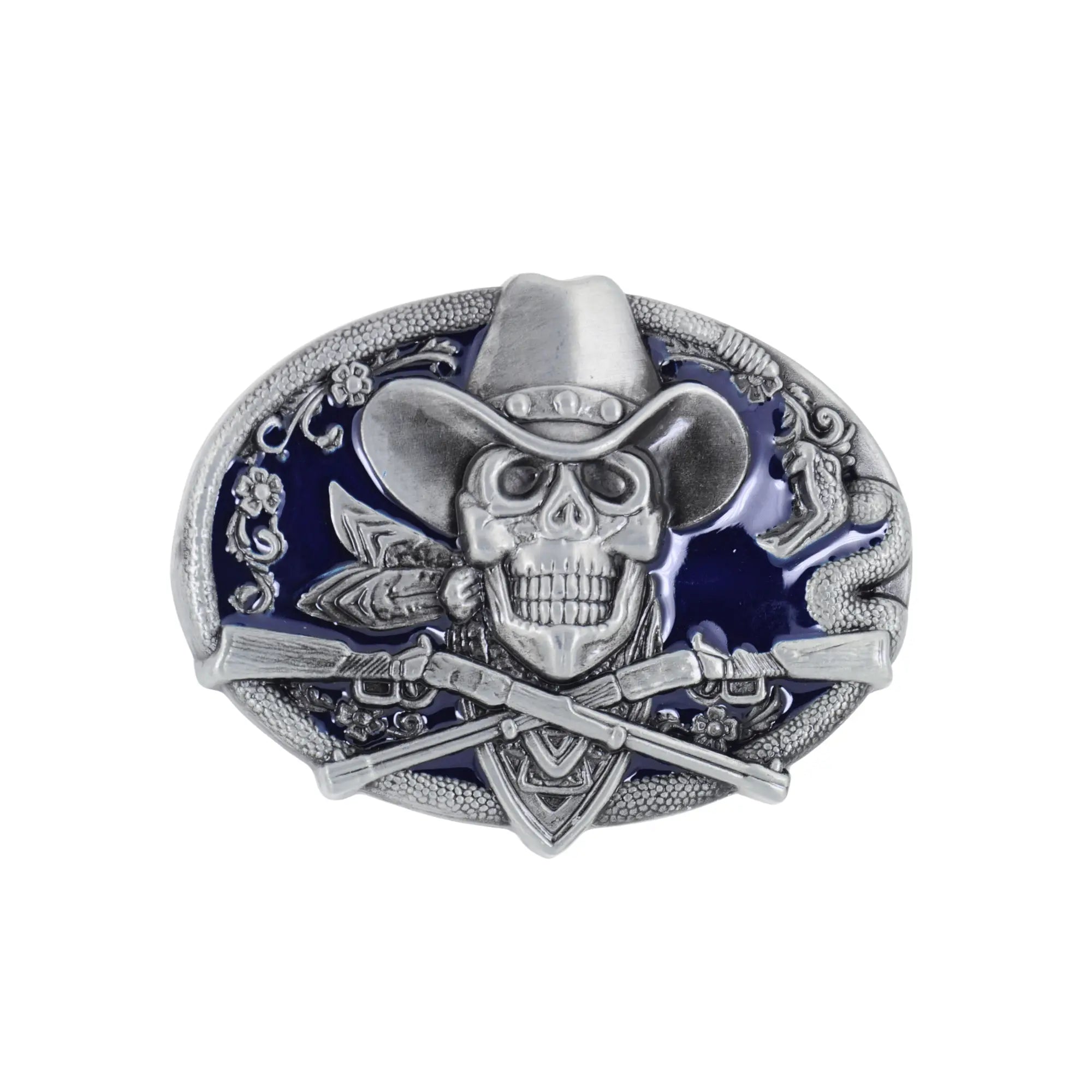 Western Cowboy Skull Belt Buckle