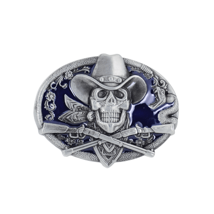 Cowboy Skull western buckle Front