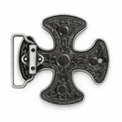 Decorative  cross belt buckle on a white background