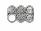 Set of six cans belt buckle arranged in a 2x3 grid on a white background