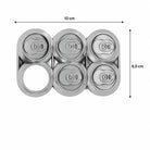 sux cans belt buckle with dimensions labeled on a white background