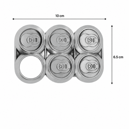 sux cans belt buckle with dimensions labeled on a white background