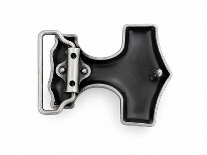 Rear of the anchor belt buckle on a white background