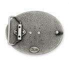 rear of oval longhorn belt buckle