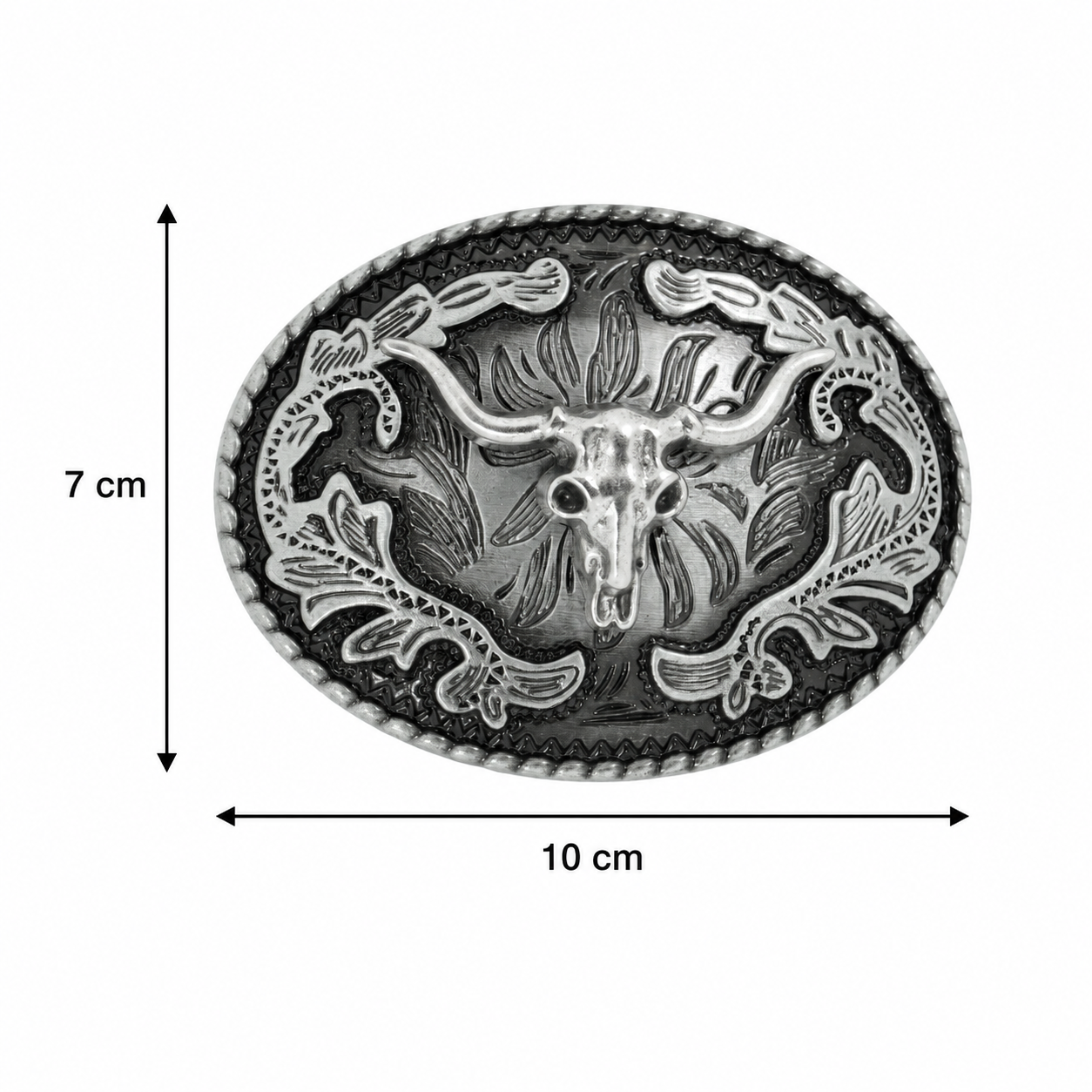 oval longhorn belt buckle sizes