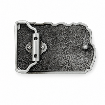 Golf Belt Buckle | Green Enamel & Yellow Golf Bag Detail - Flash My Buckle