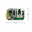 Golf Belt Buckle | Green Enamel & Yellow Golf Bag Detail - Flash My Buckle