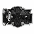 Live to Ride Belt Buckle | Wings, V-Twin Engine & Stars Flash My Buckle