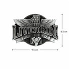 Live to Ride Belt Buckle | Wings, V-Twin Engine & Stars Flash My Buckle